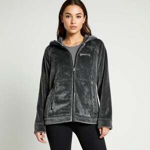 Free Country Women's Charcoal Grey Butter Pile Fleece Full Zip Hoodie